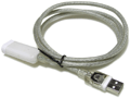 透明Apple 1米长USB屏蔽延长线